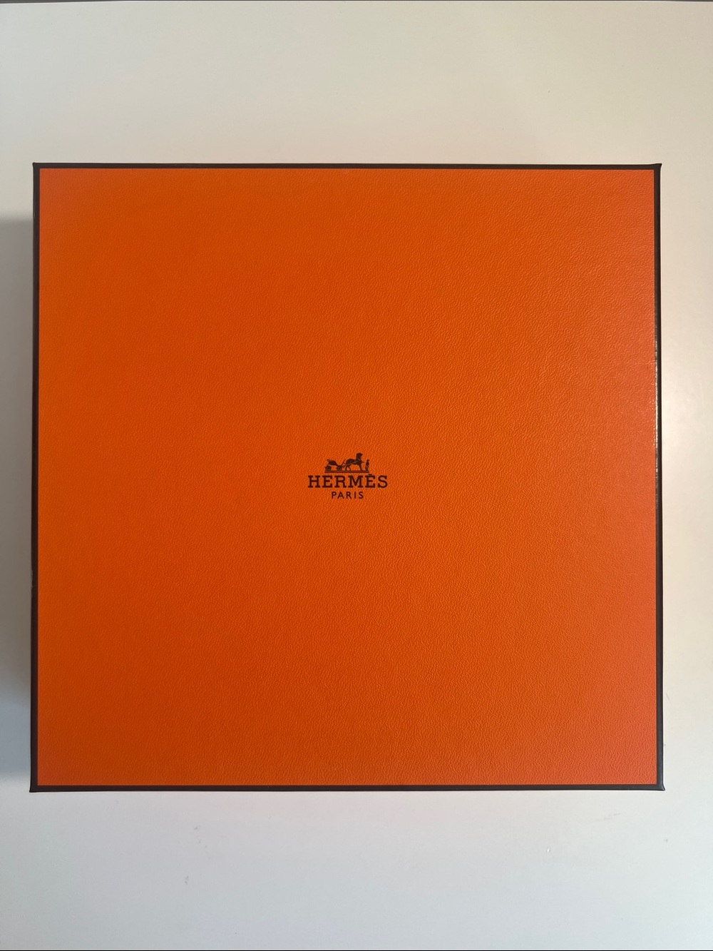 Orange Hermes Box with Tissue Paper